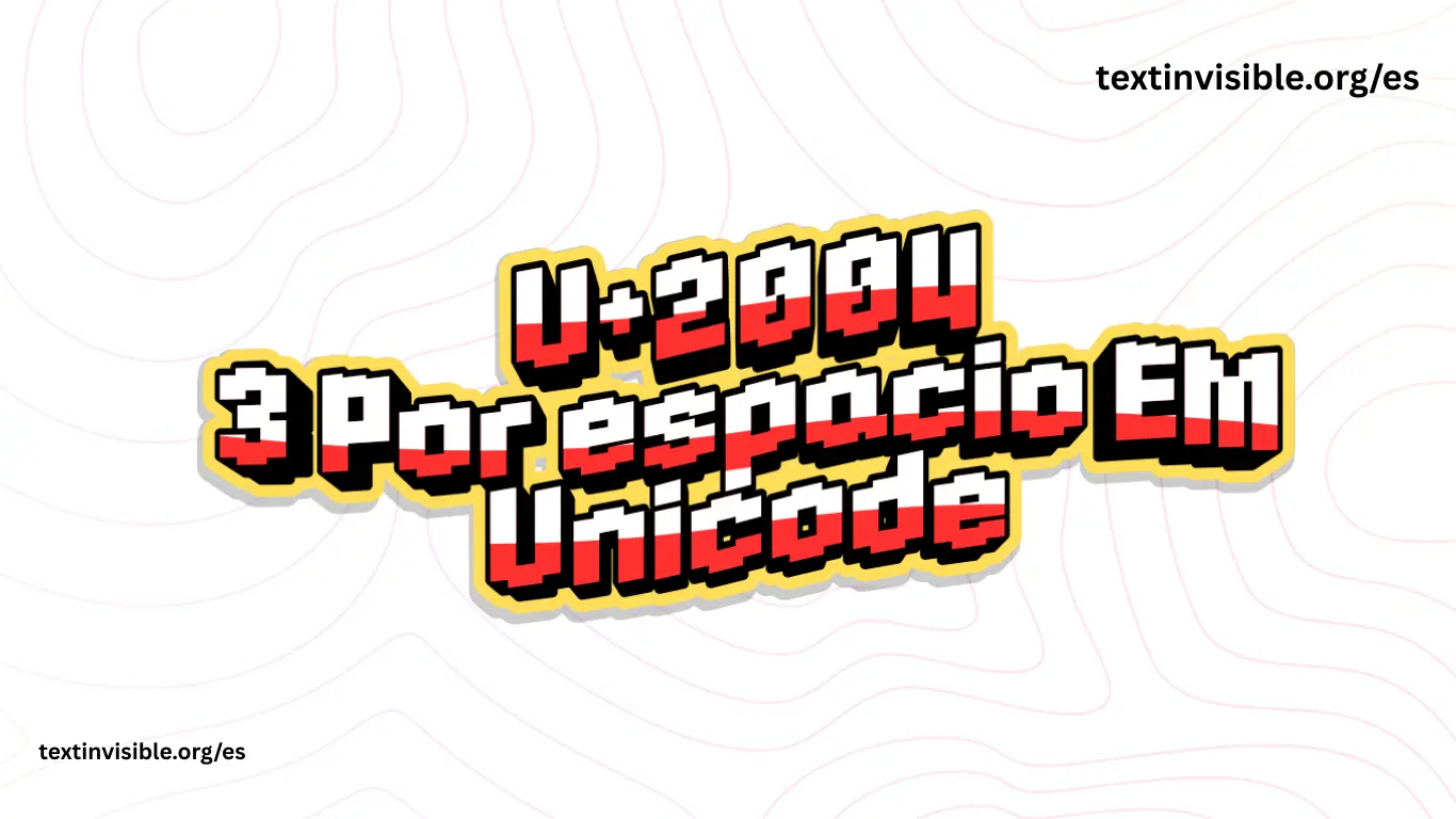 Copiar espacio de tres por em (U+2004) – Un tercio del ancho de em